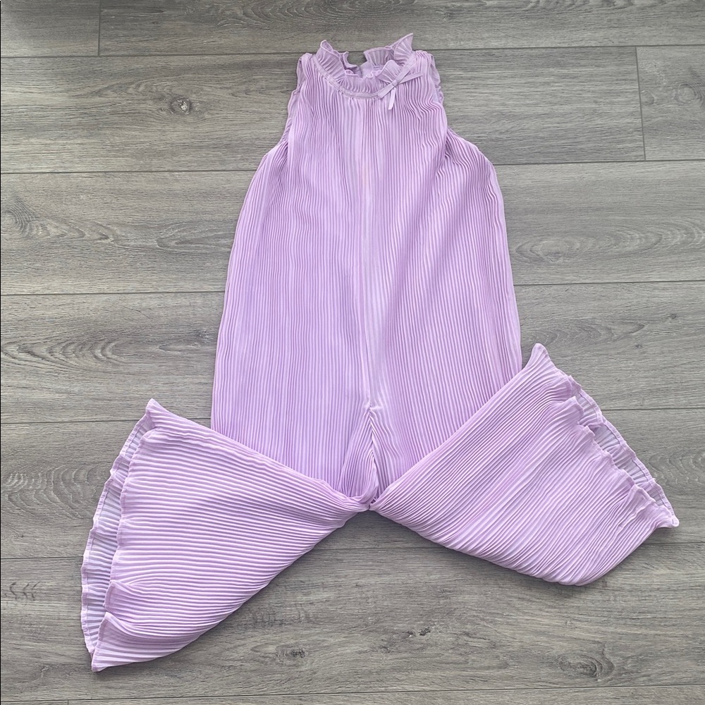 Janie and Jack Purple Ruffled 1 piece size 7